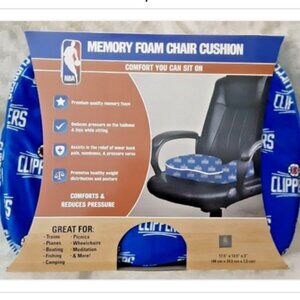 NBA Los Angeles LA CLIPPERS Chair Cushion Memory Foam Seat Pad Stadium Arena NEW